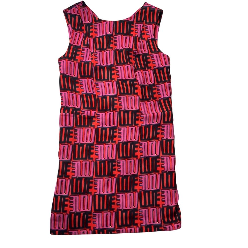 Kenzo Love Printed Pink Mini Dress Sleeveless Sz EU 40/ US 8 Women's